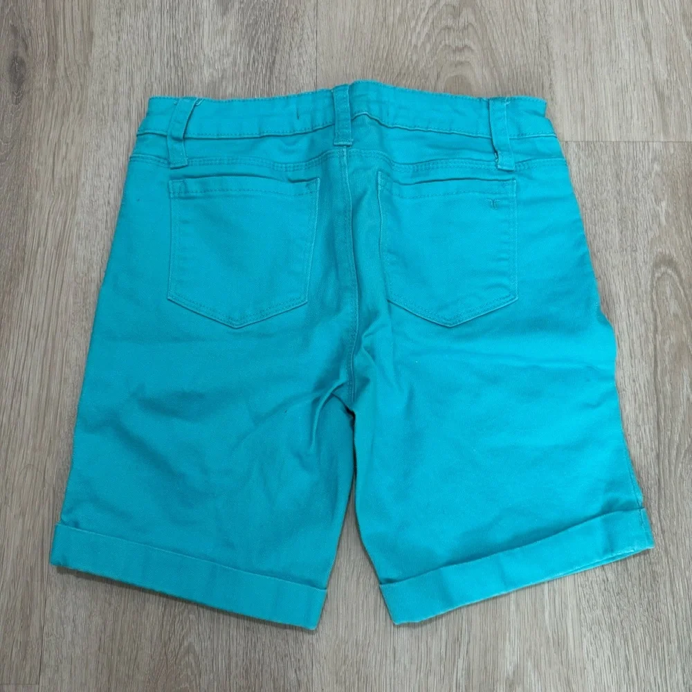 Kids TRACTR Girls Blue Medium Wash Denim Jean Shorts XL Size 14